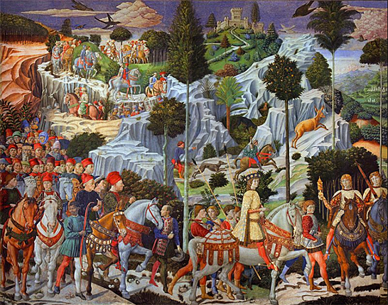 Le Cortège du Roi mage Gaspard, 1459-1463, Benozzo Gozzoli 