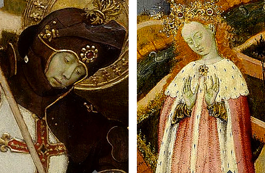 San Jorge y la princesa, hacia 1440, Bernat Martorell, detalle