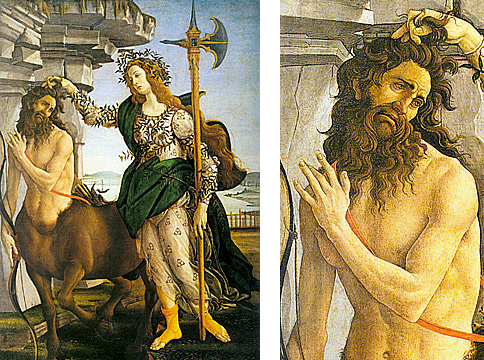 Pallas et le Centaure, 1482, Sandro Botticelli