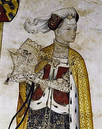 Cinco heroínas, 1420, atribuido a Jacques Iverny, detalle