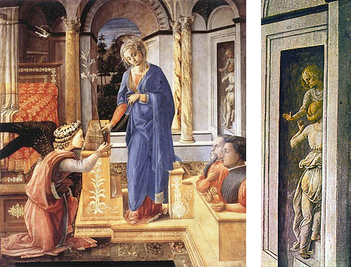 Anunciación, hacia 1450, Filippo Lippi