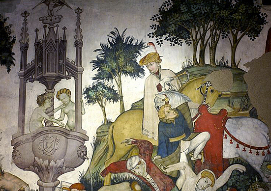 La Fontaine de jouvence, vers 1420, Giacomo Jaquerio, détail