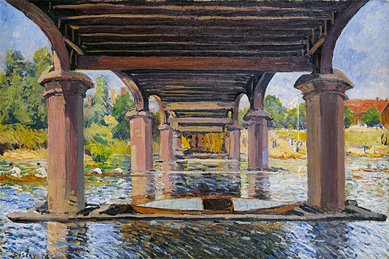 Sous le pont de Hampton Court, 1874, Alfred Sisley, Winterthour, Kunstmuseum