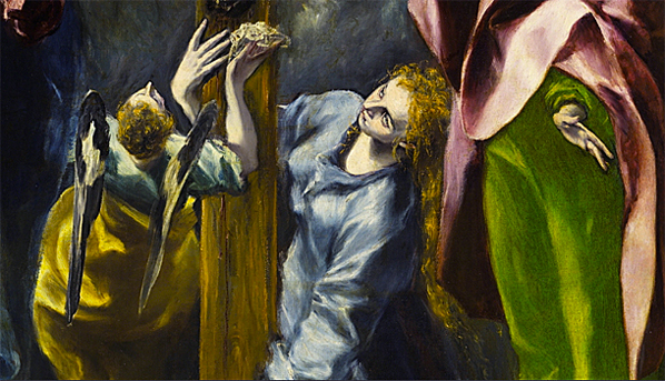 La Crucifixion, détail, entre 1597 et 1600, le Greco, Madrid, musée du Prado