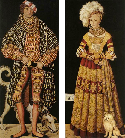 Henri le Pieux et la Duchesse Catherine, 1514, Lucas Cranach