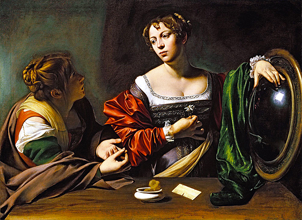 Marta y María Magdalena, 1598, Caravaggio, Detroit Institute of Arts
