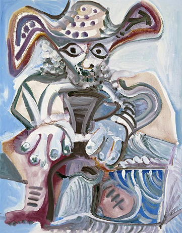 Homme au chapeau assis, 1972, Pablo Picasso, Baden-Baden, Museum Frieder Burda