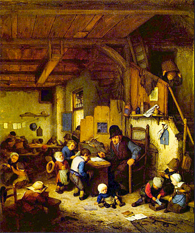 Le Maître d’école, 1662, Adriaen van Ostade