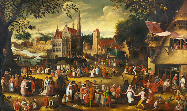 La Kermesse campesina, 1625, David Vinckboons