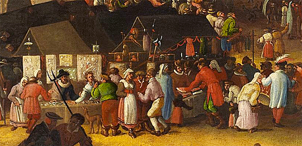 La Kermesse campesina, 1625, David Vinckboons, detalle