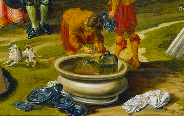 La fiesta campestre, 1627, Dirck Hals, detalle