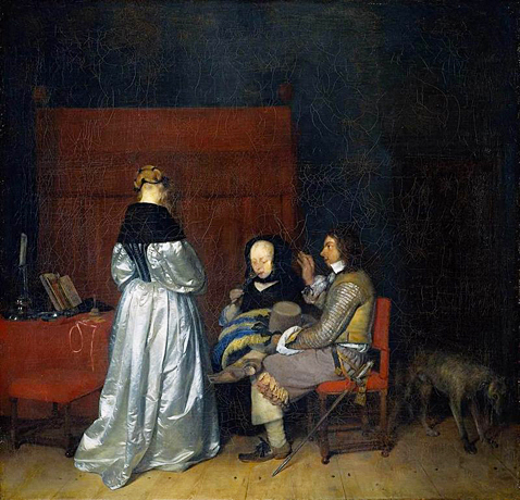 Admonición paterna, c. 1654, Gerard Ter Borch