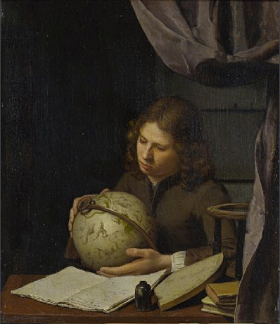El joven astrónomo, c. 1685, Olivier van Deuren