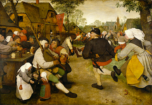 Danza campesina, 1568, Pieter Brueghel el Viejo