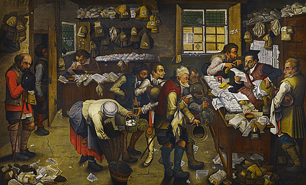 Le Bureau de l’avocat du village, 1616, Pieter Bruegel le Jeune