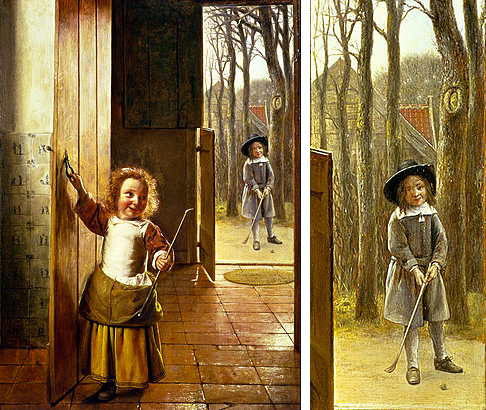 El juego de kolf, c. 1658, Pieter de Hooch