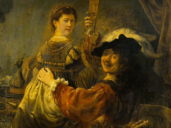 Autorretrato con Saskia, c. 1635, Rembrandt van Rijn