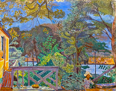 La terraza en Vernon, 1918, Pierre Bonnard