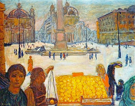 Piazza del Popolo, 1922, Pierre Bonnard, Collection particulière