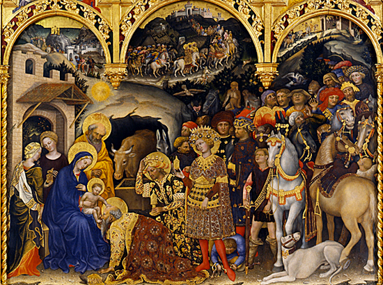 Adoración de los Magos, 1423, Gentile da Fabriano