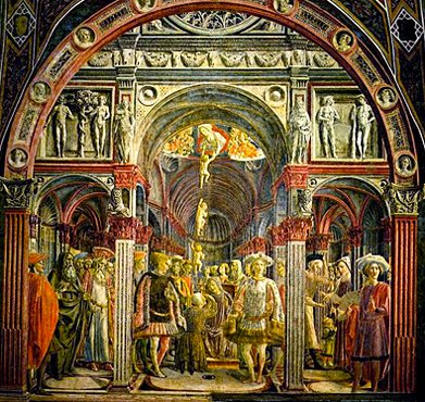 Rêve de la mère du bienheureux Sorore, vers 1440, Il Vecchietta Rêve de la mère du bienheureux Sorore, vers 1440, Il Vecchietta
