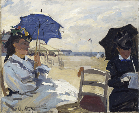 La plage à Trouville, 1870, Claude Monet, Londres, National Gallery