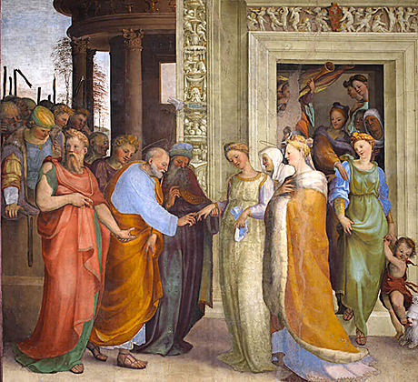 Mariage de la Vierge, 1518, Domenico Beccafumi, Sienne, Oratorio San Bernardino