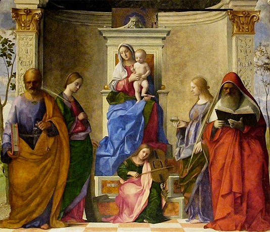 Retable de San Zaccaria, 1505, Giovanni Bellini Retable de San Zaccaria, 1505, Giovanni Bellini