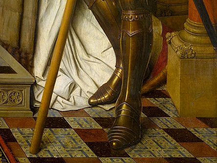 Vierge du Chanoine van der Paele, 1436, armure, Jan van Eyck Vierge du Chanoine van der Paele, 1436, armure, Jan van Eyck