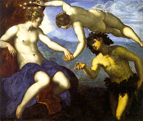 Vénus, Ariane et Bacchus, 1576-1577, le Tintoret Vénus, Ariane et Bacchus, 1576-1577, le Tintoret