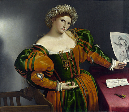 Lucrezia Valier en Lucrèce, vers 1533, Lorenzo Lotto Lucrezia Valier en Lucrèce, vers 1533, Lorenzo Lotto