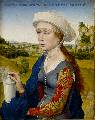 Tríptico Braque, María Magdalena, c. 1452, Rogier van der Weyden Tríptico Braque, María Magdalena, c. 1452, Rogier van der Weyden