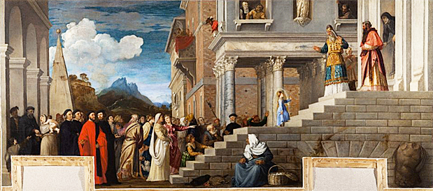 Présentation de Marie au temple, 1539, Titien Présentation de Marie au temple, 1539, Titien