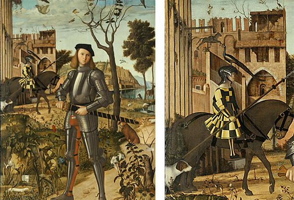 Portrait de chevalier dans un paysage, 1510, Vittore Carpaccio