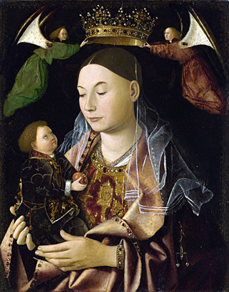 La Vierge à l'Enfant (Madonna Salting), attribué à Antonello da Messina La Vierge à l'Enfant (Madonna Salting), attribué à Antonello da Messina