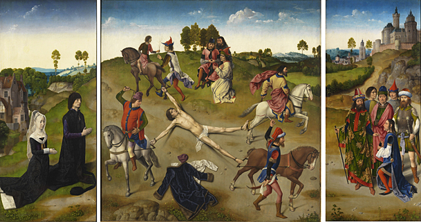 Triptyque du Martyre de saint Hippolyte, 1475-1480, Dirk Bouts et Hugo van der Goes Triptyque du Martyre de saint Hippolyte, 1475-1480, Dirk Bouts et Hugo van der Goes