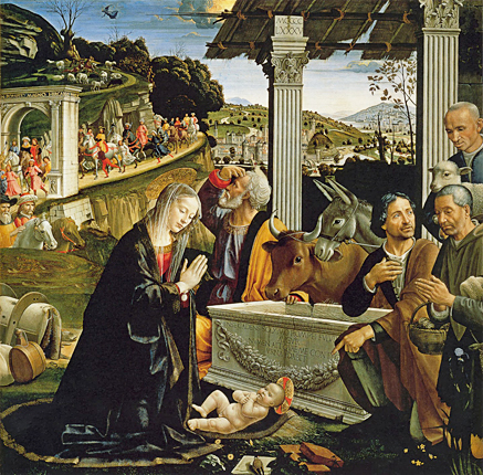 L'Adoration des bergers, 1482-1485, Domenico Ghirlandaio L'Adoration des bergers, 1482-1485, Domenico Ghirlandaio