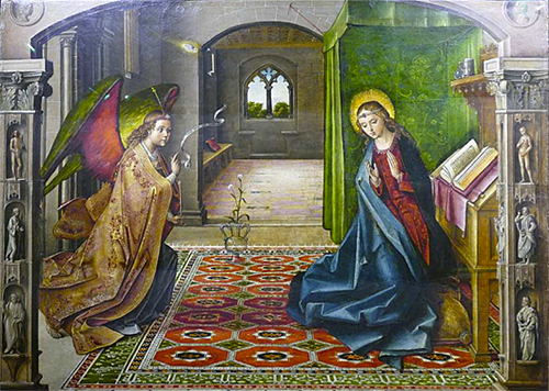 L'Annonciation, vers 1490, Pedro Berruguete L'Annonciation, vers 1490, Pedro Berruguete