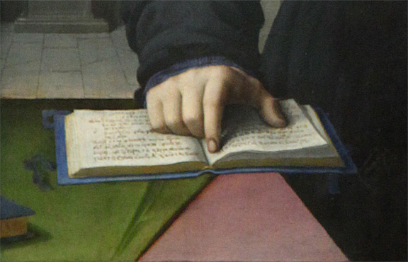 Retrato de Ugolino Martelli, detalle, Agnolo Bronzino