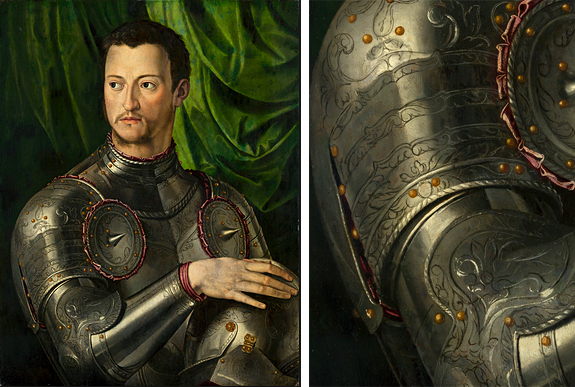 Portrait de Cosme I de Médicis en armure, Bronzino