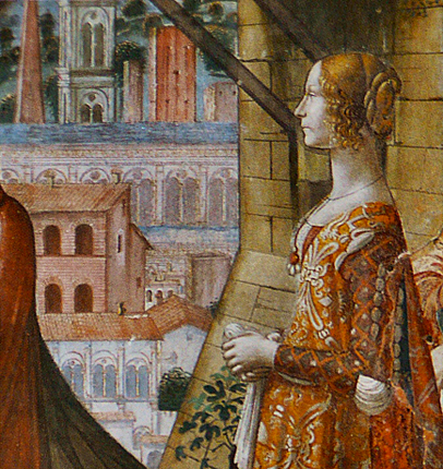 La Visitación, retrato de Giovanna degli Albizzi, Ghirlandaio