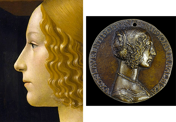 Portrait et Médaille de Giovanna degli Albizzi