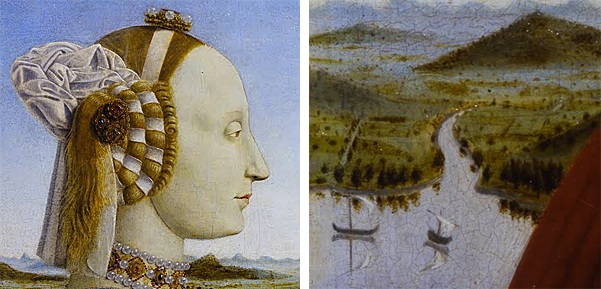 Battista Sforza y paisaje, Piero della Francesca