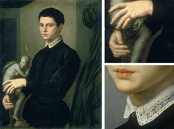 Retrato de un joven con una estatuilla, Bronzino