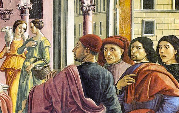 Expulsión de Joaquín del templo, Domenico Ghirlandaio