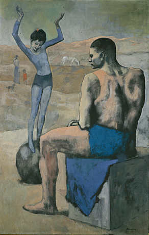Acrobate à la Boule, 1905, huile sur toile, 146,5 x 95 cm. Pablo Picasso, Moscou, The Pushkin Museum