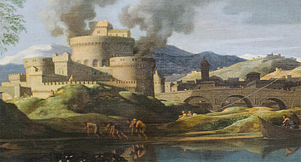 Nicolas Poussin, Orfeo y Euridice, castillo de Sant'Angelo
