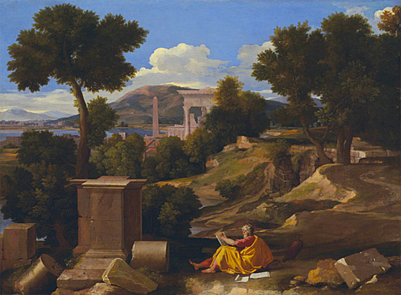 Paisaje con san Juan en Patmos, 1640, Nicolas Poussin