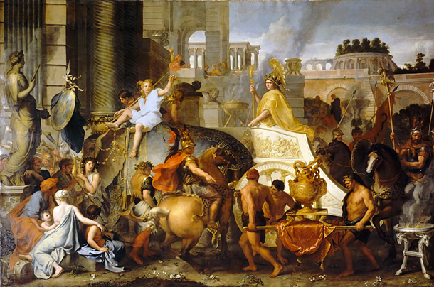 La entrada de Alejandro en Babilonia, 1665, Charles Le Brun, París, Museo del Louvre