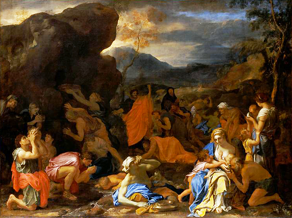 Moisés golpeando la roca, 1648-1650, Charles Le Brun
